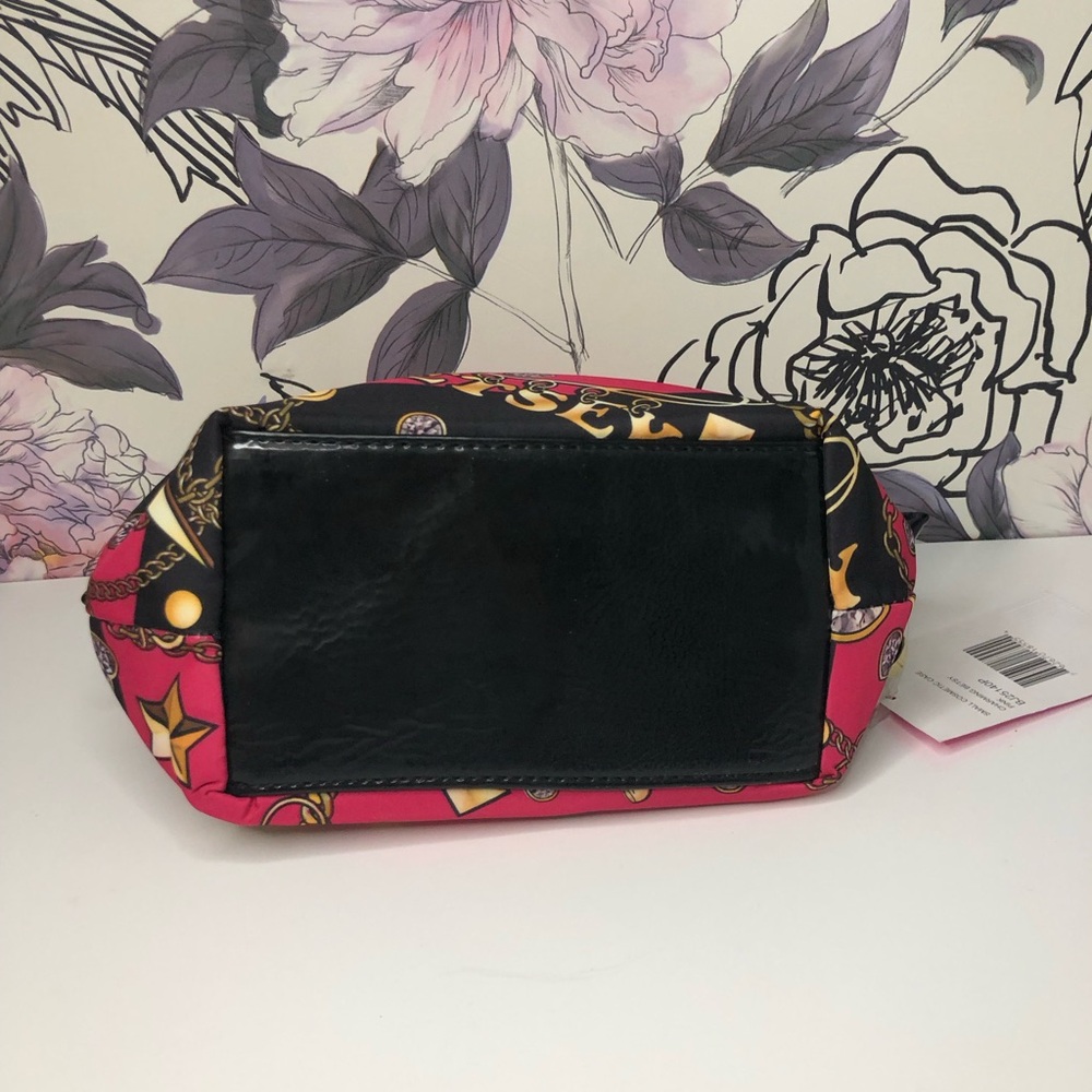 NEW Betsy Johnson Cosmetic Make up Travel Bag Pink Rose Jewelry Bling Zip Pouch - Picture 8 of 15